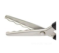 Ciseaux de zigzag dentelés en acier inoxydable - Ciseaux professionnels pour la décoration de tissus - Ciseaux avec poignée confortable (18 mm)