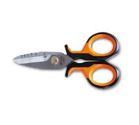 Beta Tools Ciseaux électriciens professionnels BETA 1128BSX – inox gradué, poignée bimatière, étui