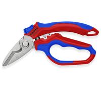 Ciseaux d'électricien coudés polie miroir avec gaines bi-matière, renforcées de fibres de verre 180 mm - KNIPEX - 95 05 20 SB