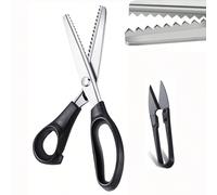 Ciseaux dentelés professionnels et petits ciseaux à broder, ciseaux à dentelle, ciseaux à coudre en acier inoxydable confortables, outils de coupe pour artisanat, ciseaux à lame dentelée pour la décor