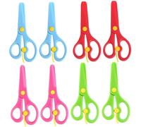 Ciseaux d'entraînement, paquet de 8 ciseaux d'entraînement préscolaire pour enfants, pâte à en plastique, sécurité pour tout-petits, artisanat 'art fait à la main, ressort pour gaucher