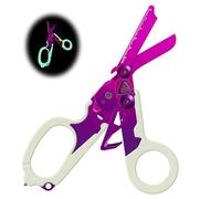Ciseaux d'urgence avec coupe-sangle et brise-verre Pinces à ciseaux pliables en acier inoxydable, outils de sauvetage pour camping en plein air…
