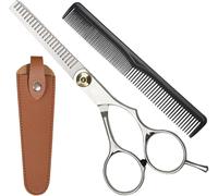 Ciseaux Effileur,Ciseaux Coiffure Professionnel,Ciseauxs De Coiffure En Acier Inoxydable À Haute Teneur En Carbone,Ciseaux Desepaississant Cheveux Avec Peigne Et Étui En Cuir