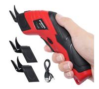 Ciseaux Électrique Sans Fil,Cisaille Électrique 4.2V Rechargeable Batterie 2000mAh 10000RPM,Cutter Électrique 2 Lames,Remplacement Rapide de La Lame,pour Carton,Tapis,Cuir, Plastique,Noir