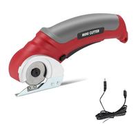 Ciseaux Electrique Tissu Couture, Coupe Carton, Cutter Rotatif En Acier Sk5 avec Batterie Intégrée, Couper Tranchantes pour Tapis, Élagage, Plastique, Carton, Cuir, Vert