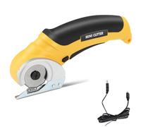 Ciseaux Electrique Tissu Couture, Coupe Carton, Cutter Rotatif En Acier Sk5 avec Batterie Intégrée, Couper Tranchantes pour Tapis, Élagage, Plastique, Carton, Cuir, Vert