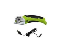 Ciseaux Electrique Tissu Couture Sans Fil, Ciseaux Couture Electrique En Acier Sk5 avec Batterie Intégrée, Couper Tranchantes pour Tapis, Élagage, Plastique, Carton, Cuir, Vert