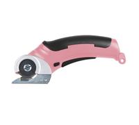 Ciseaux électriques, Ciseaux électriques rechargeables sans fil for carton, cuir, tissu, scrapbooking, tapis, cutter rotatif électrique,pour tapis en cuir(Pink)