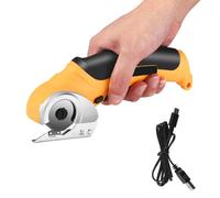 Ciseaux électriques, coupe-carton, sans fil, 4 V, pour papier, carton, tapis, cuir, feutre, cadeaux pour famille (jaune)