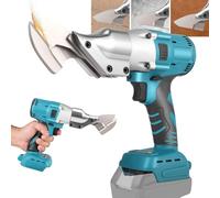Ciseaux électriques sans fil 18 V - Tête de coupe rotative à 360° pour tôle et métal (jusqu'à 2 mm) | Compatible avec les batteries Makita 18 V | Cisaille à tôle sans fil pour cuir, tapis et projets