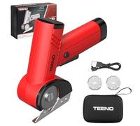 Ciseaux Électriques Sans Fil 4.2V TEENO 2 Lames | Coupe Tissu & Couture, Cutter Rotatif, Forbici Elettriche, Verrouillage Sécurité Enfant, Léger & Précis, Écran LED