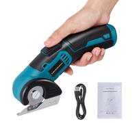 Ciseaux électriques sans fil, coupe-carton avec verrou de sécurité et câble de charge USB, épaisseur de coupe jusqu'à 6 mm, ciseaux électriques en acier inoxydable pour carton, tapis, tissu, cuir