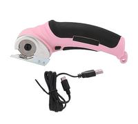 Ciseaux électriques sans Fil, Couteau Rotatif 4 V pour Boîte en Carton, Ciseaux en Tissu Robustes avec Verrouillage de sécurité, Faciles à Tenir pour la Coupe du Plastique (Rose)