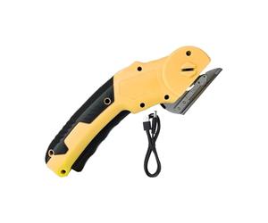 Ciseaux électriques sans fil, outil rotatif de 320 tr/min avec de sécurité et lumière LED, ciseaux électriques rotatifs de précision pour atelier, cuisine, tapis, tissus, travaux manuels