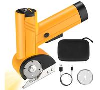 Ciseaux Électriques sans Fil pour Carton avec Affichage LED | Ciseaux Électrique 3.7V, Éclairage LED et Lame de Rechange, Cutter Rotatif pour Carton, Tissu, Tapis, Cuir, Feutre
