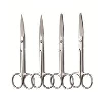 Ciseaux en acier petit outils d'ongle Nez à nez coupé de poils coupés de manucure de maquillage professionnel(12.5 Straight round)