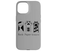 Ciseaux en Papier Motif Pattes de Chat Coque pour iPhone 15