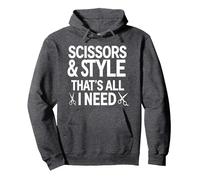 Ciseaux et Style, That's I Need Funny Hairstylist Sweat à Capuche, Unisexe pour Adultes, Chiné Foncé, M