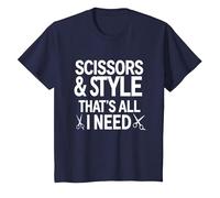 Ciseaux et Style, That's I Need Funny Hairstylist T-Shirt, Enfant, Bleu Marine, 6 Ans