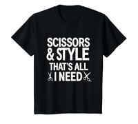 Ciseaux et Style, That's I Need Funny Hairstylist T-Shirt, Enfant, Noir, 10 Ans