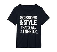 Ciseaux et Style, That's I Need Funny Hairstylist T-Shirt, Femme Grandes Tailles, Noir, 4X