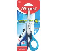 Maped - Ciseaux Enfants Gauchers avec Anneaux Souples et Ergonomie 3D - Ciseaux Scolaires Sensoft 13 cm dès 4 Ans - Pour Maternelle et Primaire - Coloris Aléatoire, 13 cm