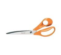 Fiskars Ciseaux professionnels pour tissu, Longueur totale: 25 cm, Pour droitiers, Lames en acier inoxydable/Poignées en plastique, Orange, Classic, 1005151
