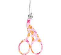 Ciseaux grue rétro bricolage tissu tailleur couper broderie couture ménagère accessoires fleurs porcelaine couleur (petit rose)