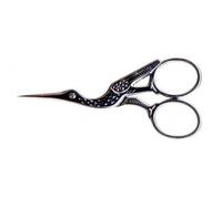 Ciseaux Locau Cigogne Chromé Forgés À Chaud - Lady Couture À Broder 9cm - Forgé En France