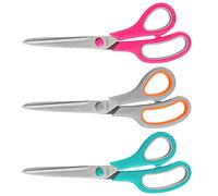 Ciseaux, Lot de 3 paires de ciseaux multi-usages de 22 cm, ciseaux aux bouts pointus, en acier inoxydable pour tout usage tel que le bureau, la maison, la couture, le tissu.