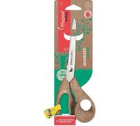 Maped Ciseaux Advanced Wood 21 cm Gaucher – Lames acier inoxydable – Anneaux ergonomiques 50% bois