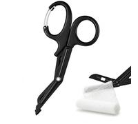 Ciseaux Médicaux, Ciseaux Infirmier Bandage Plâtre Militaire, Pour Infirmière Urgence Traumatologie, Soins Premiers Secours, Taille 18.5 cm, Couleur Noire, Unité Unique