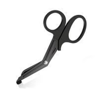 Ciseaux Médicaux Inoxydable Acier Gaze Bent EMT 6 Pouces pour Médecin ou Infirmière, Salle d'urgence ou Camp Extérieur (Noir)