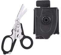 Ciseaux Pliants, 6 En 1 - Portable - Réponse D'urgence Avec Poignées Antidérapantes - Pince Multi-Outils Argentée Pour La Survie En Plein Air Et La Maison - 9,9 X 20,8 Cm