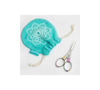 KnitPro Ciseaux pliants The Mindful Collection – finition métallique arc-en-ciel, pochette – 1 pièce