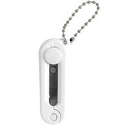 Ciseaux pliants blancs - Ciseaux de voyage portables et pliables - Mini ciseaux télescopiques de poche avec porte-clés - Ciseaux de bricolage pour couper, accessoires de couture, scrapbooking, travaux
