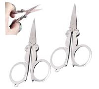Ciseaux pliants, ciseaux de voyage de 2pcs, mini-métallissable et portable Mini pliable, parfait pour l'artisanat, le camping, la pêche, le plein air, les voyages