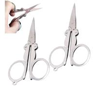 Ciseaux pliants, ciseaux de voyage de 2pcs, mini-métallissable et portable Mini pliable, parfait pour l'artisanat, le camping, la pêche, le plein air, les voyages