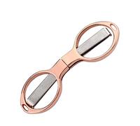 Ciseaux pliants en acier inoxydable or rose en forme de 8 ciseaux de pêche multifonctionnels en forme de lunettes pour la maison et les voyages