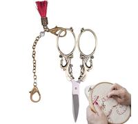 Ciseaux pour petits métiers - compact durable, premium, modern, fantaisie de, et d'artisanat à crochet, style européen rétro avec chaîne | Multipurpose Outdoor Indoor Utility