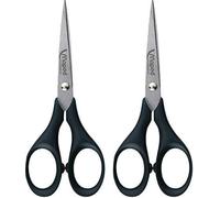 Ciseaux Precise 13 Cm-Bout Pointu-Pour Des Découpes De Précision-Lames En Acier Inoxydable Brossé-Avec Étui Protège-Lame Noir (Lot De 2)