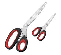 Ciseaux Professionnels pour Tissu, 23cm/ 13cm Ciseaux de Couture Robustes, Lames Rranchantes en Acier Inoxydable, Poignée Ergonomique, Ciseaux Coudre pour Papier, Tissu, Feutre, Soie (23+13 cm)