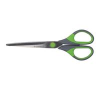 Ciseaux Q-Connect Softgrip Lames symétrique Gris/vert 17,5 cm E-35271 IA