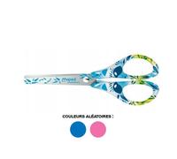 Ciseaux scolaire - 13 cm - Bouts ronds - Acier - Motifs fleuris - Maped