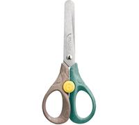 Maped - Ciseaux Security Smiling Planet - Ciseaux Responsables pour Enfants - Bouton de Blocage - Anneaux 50% Fibre de Bois Certifié FSC - Ergonomie 3D - Lame 13cm en Acier Inox, Bouts Ronds