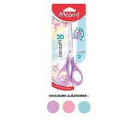 Maped – Ciseaux Sensoft 16 cm – Anneaux souples, ergonomie 3D – Dès 12 ans, pastel aléatoire