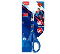 Ciseaux Superman 13cm - Maped - Ciseaux Enfants Bouts Ronds, Découpe Haute Qualité - Dès 4 Ans - Couleur Bleu