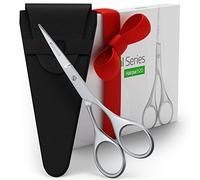 Ciseaux Suvorna pour barbe, moustache, nez et sourcils - Ciseaux à cheveux pour la coupe et le toilettage - Fabriqués en acier inoxydable de 4,5 pouces pour les barbiers et les utilisateurs à domicile