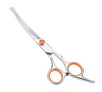 ciseaux toilettage chien, ciseaux de toilettage pour chat, 7.3’’ ciseaux courbes toilettage chien en acier Inoxydable avec Embouts de Sécurité Ronds