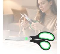 Ciseaux tout usage, ultra tranchants, multi-usages, 20,3 cm, ciseaux confortables (vert)